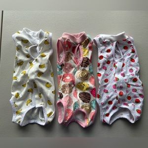 3 cat or small dog surgical recovery suits - size medium
